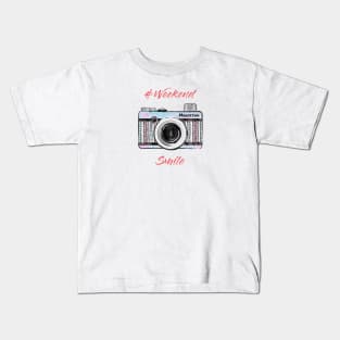 Camera Weekend Smile - Color Edition Kids T-Shirt